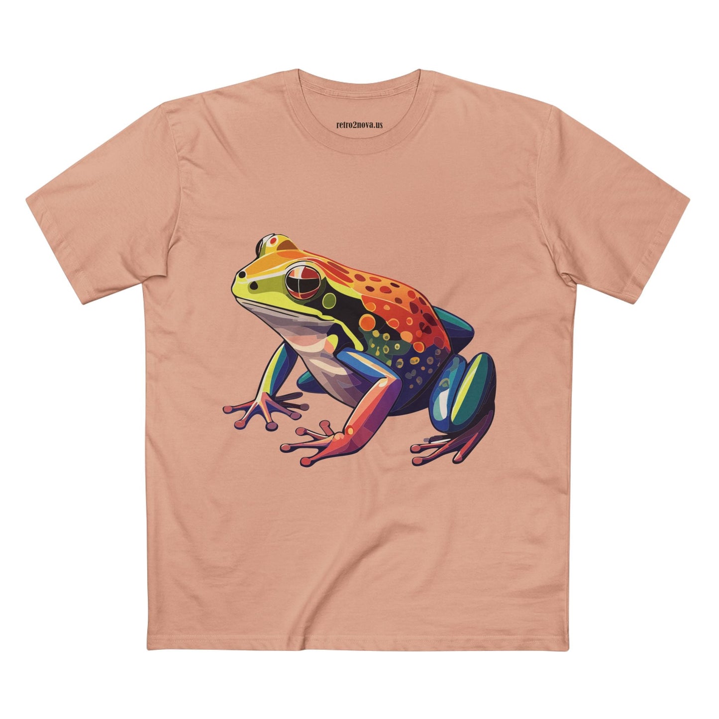 Unisex Premium Cotton Tee Frog Animal Shirt Original Art Design Retro2Nova Art Collection Exclusives