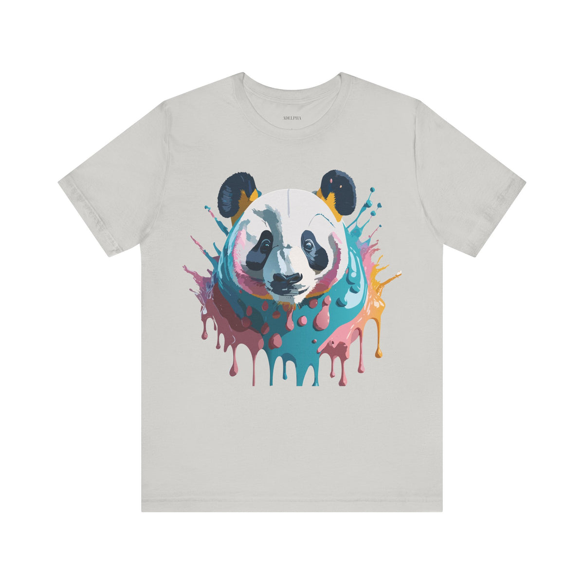 Panda Graphic Unisex Cotton Bella+Canvas Tee with Art Animal Design e144
