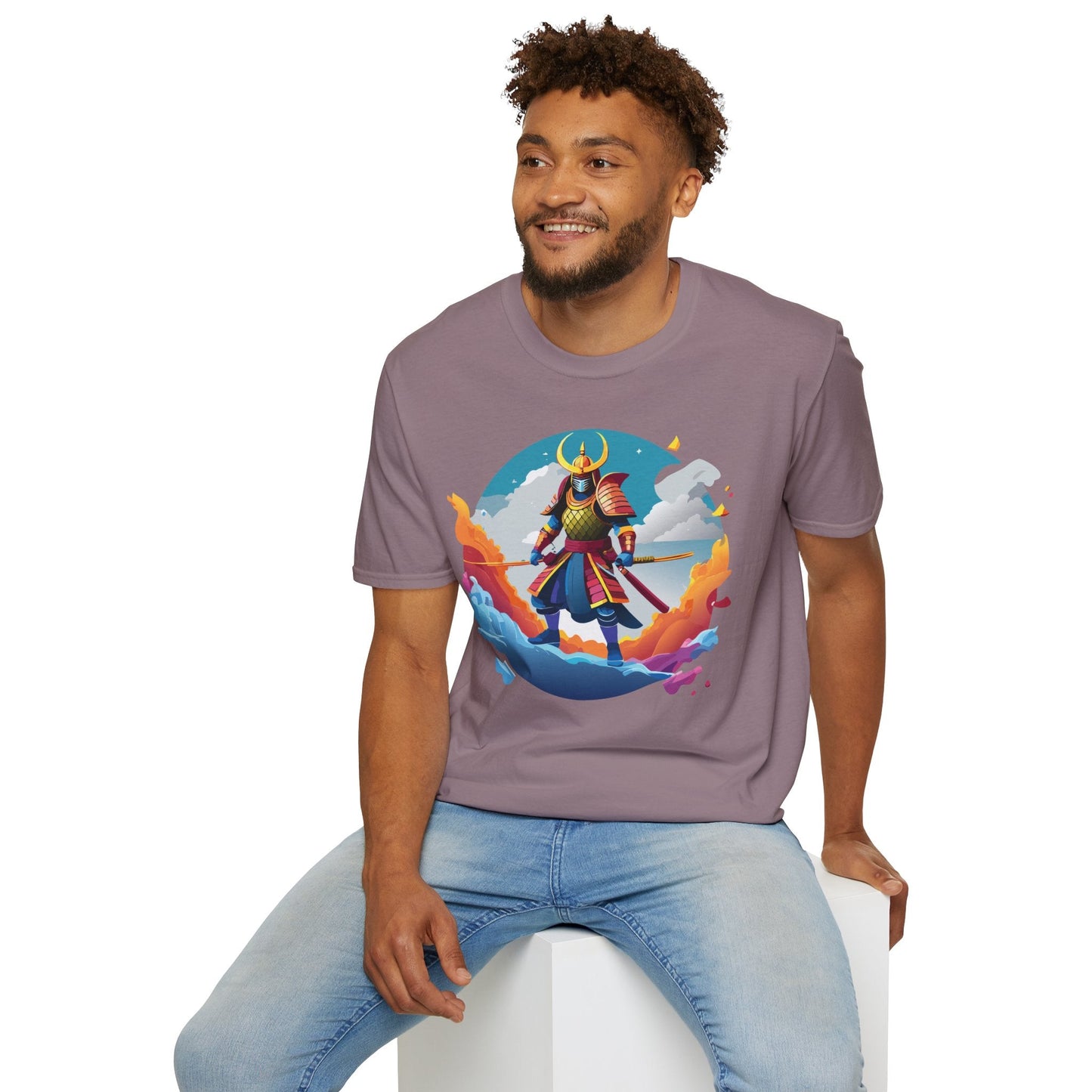 Samurai Shirt Unisex Gildan Softstyle 64000 Tee 100 Percent Ring Spun Cotton Lightweight