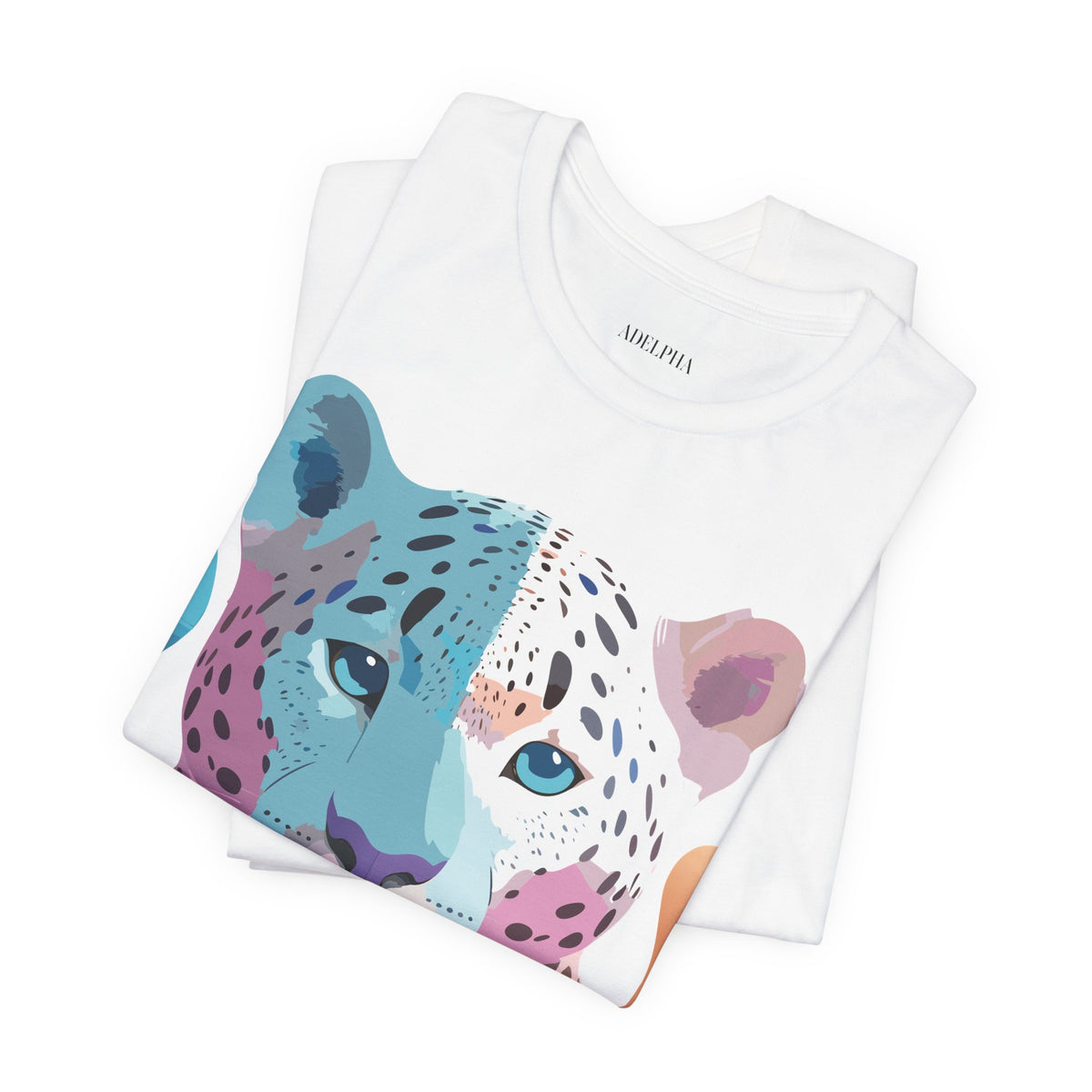 Cheetah Graphic Unisex Cotton Bella+Canvas Tee with Art Animal Design e4
