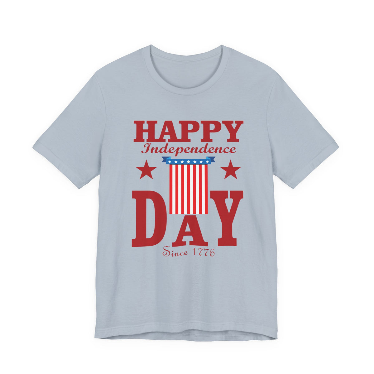 Happy Independence Day Tee Patriotic Stars Stripes July 4th Unisex Cotton Shirt 018