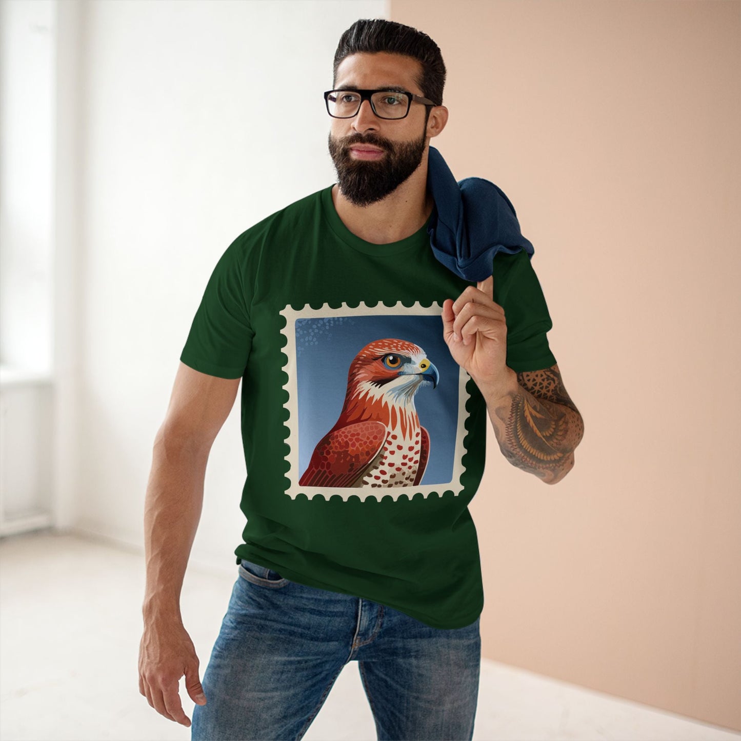 Stamp Shirt Postage Stamp Tee Unisex Premium Cotton Original Art Design Retro2Nova Art Collection