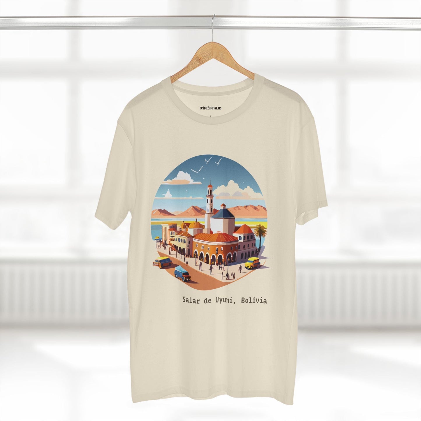Bolivia Travel Shirt Unisex Premium Cotton Staple Tee With Original Retro2Nova Art Design