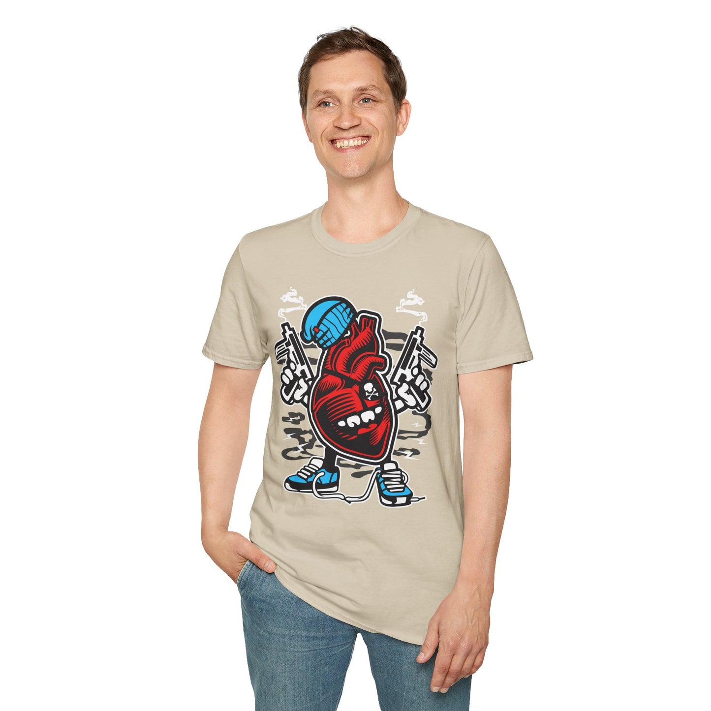 Unisex Cotton T-Shirt with Cartoon Graphic Design