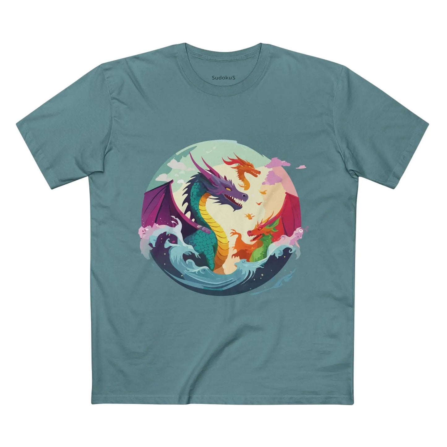 Dragon Graphic Unisex 100 Cotton Staple Tee 14