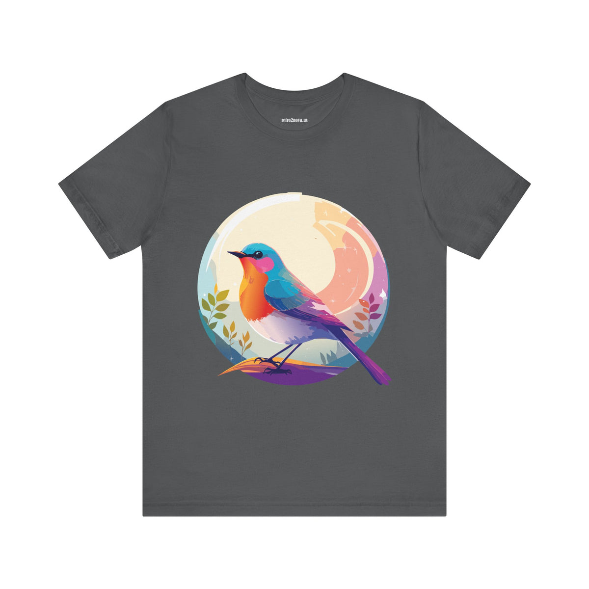 Bird Graphic Unisex Cotton Bella+Canvas Tee with Animal Design ab1