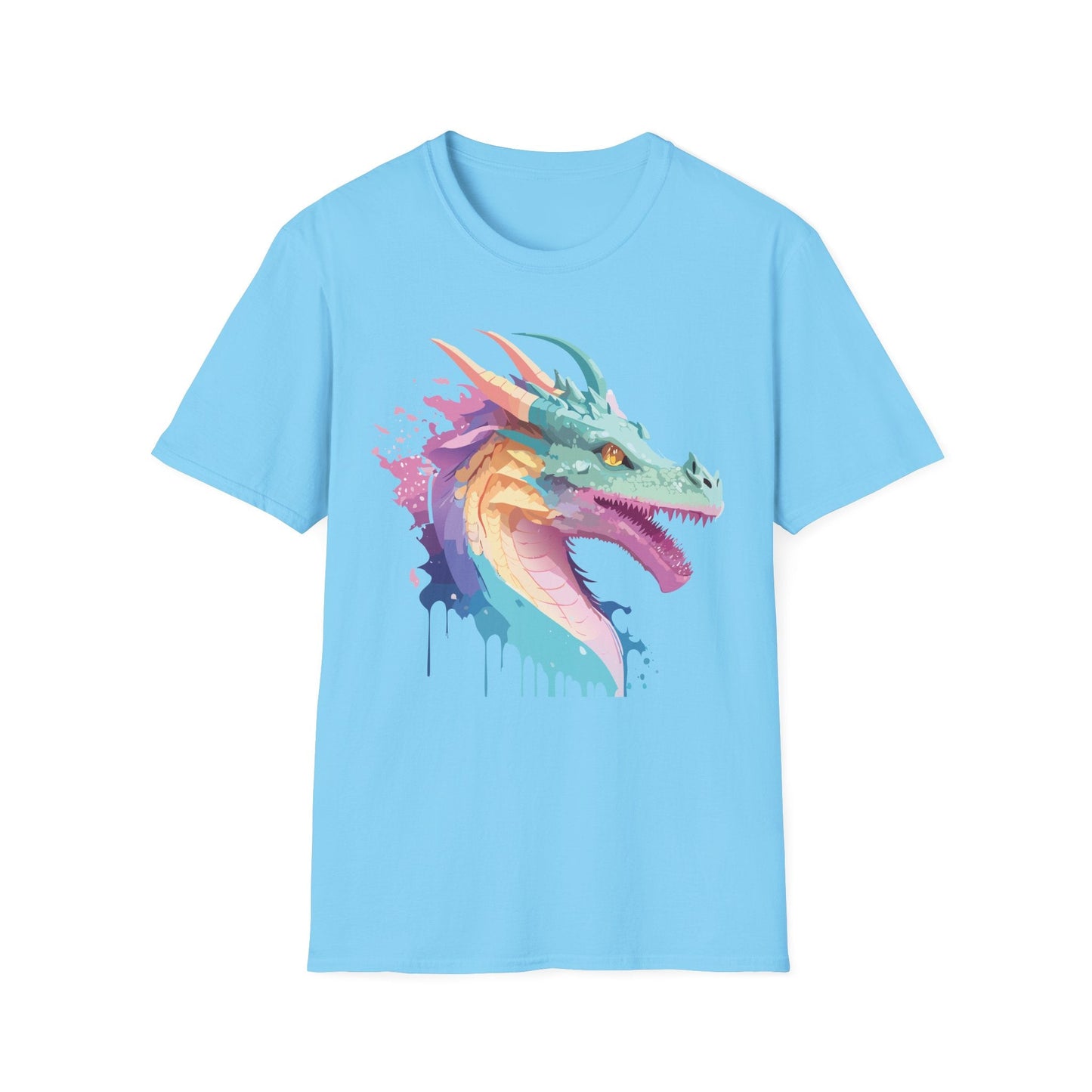 Dragon Graphic Tee Unisex Short Sleeve Dragon Shirt With Animal Design Gildan SoftStyle 64000