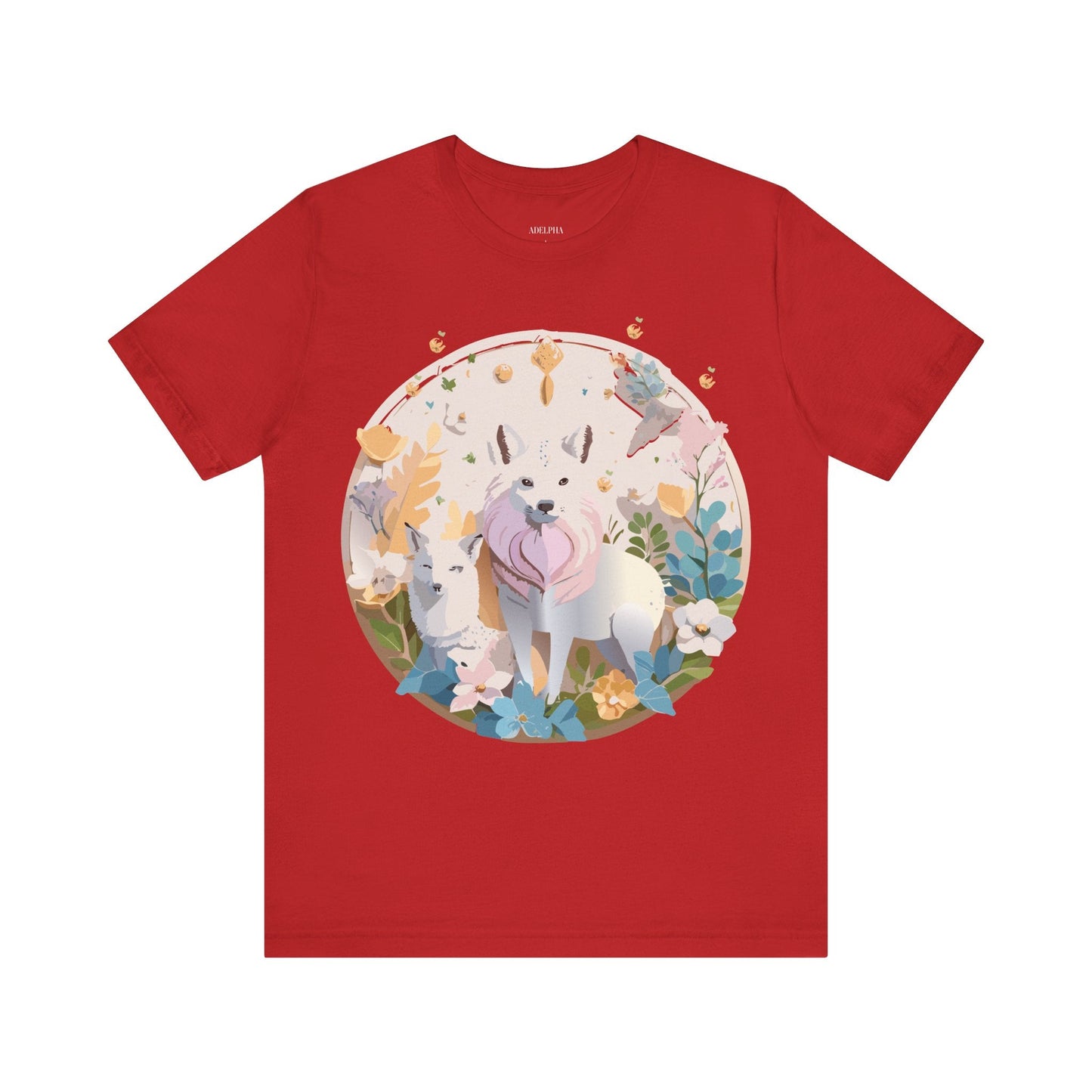 Adelpha Graphic Tee Unisex Short Sleeve Shirt With Vintage Art Design For Everyday Wear