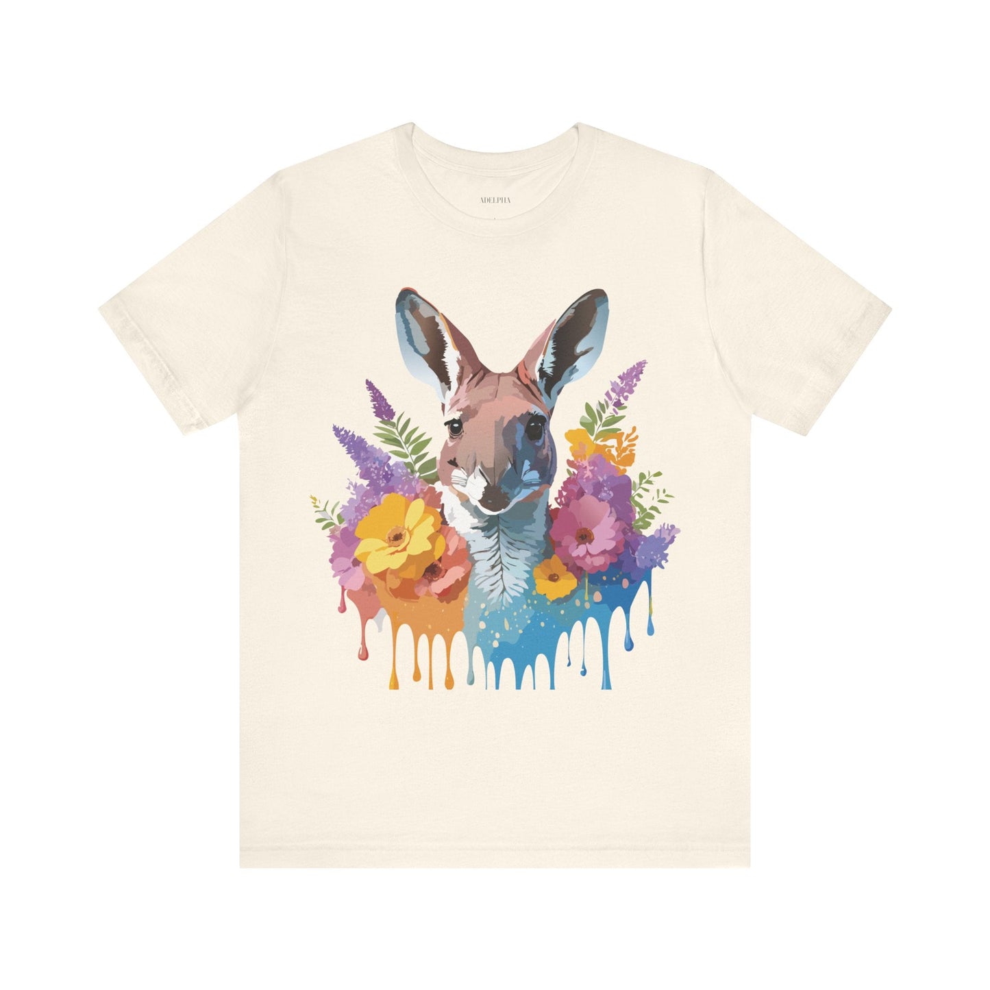 Kangaroo Graphic Unisex 100 Cotton Vintage Animal Artwork Tee 8