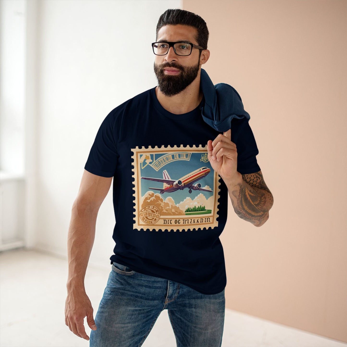 Postage Stamp Shirt Unisex Premium Cotton Tee With Original Art Design Retro2Nova