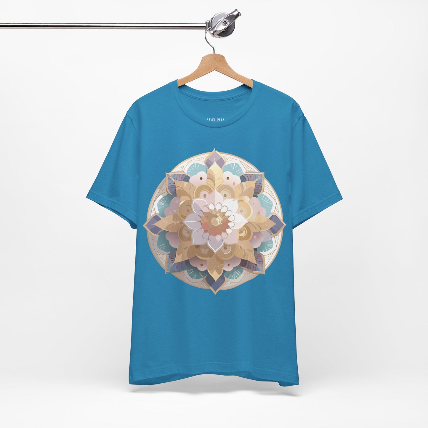Adelpha Mandala Graphic Tee Unisex Jersey Short Sleeve Vintage Inspired Art Design Shirt