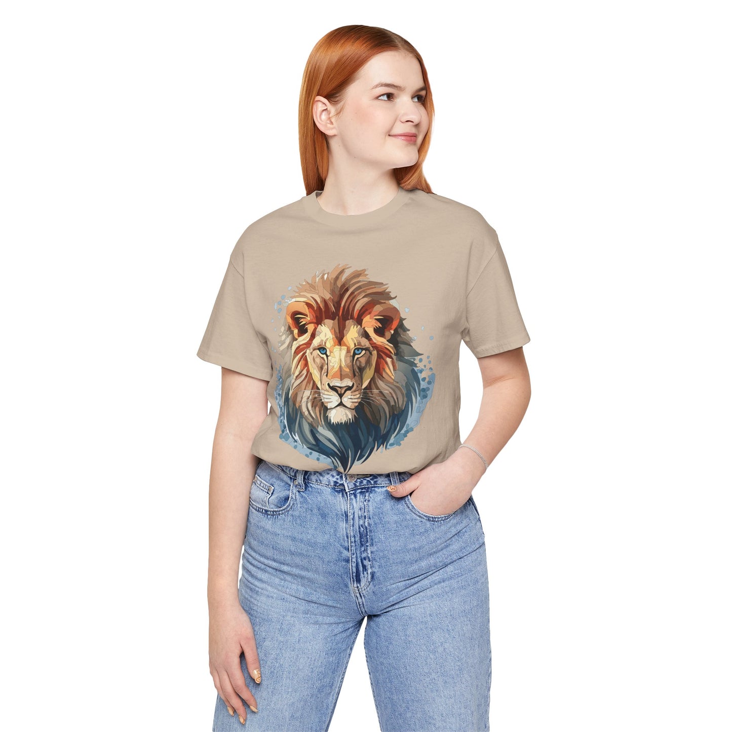 Lion Shirt, Animal Shirt, T-Shirt with Lion, Art Design Tee, Animal Tees, Safari T-Shirt 12