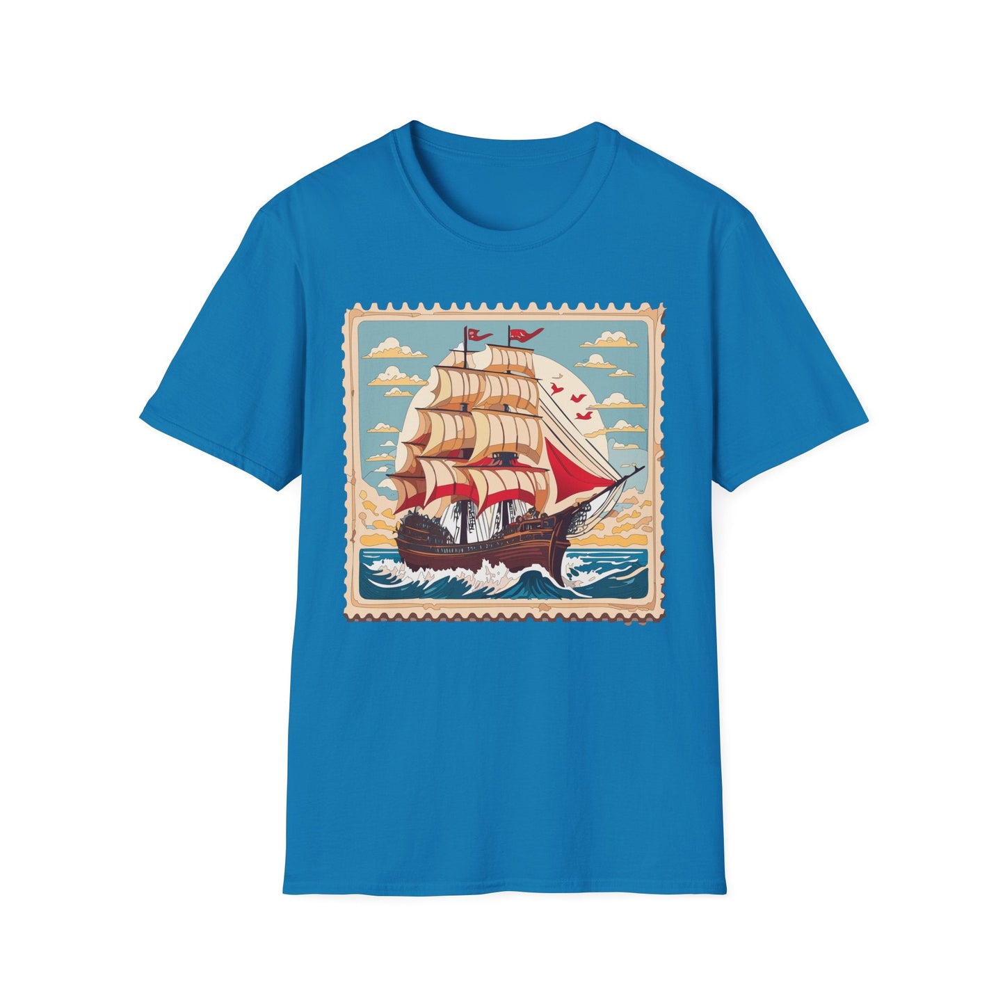 Ship T Shirts Frigate T Shirts Vessel Tee Shirt Unisex Softstyle Gildan 64000 Cotton Tee