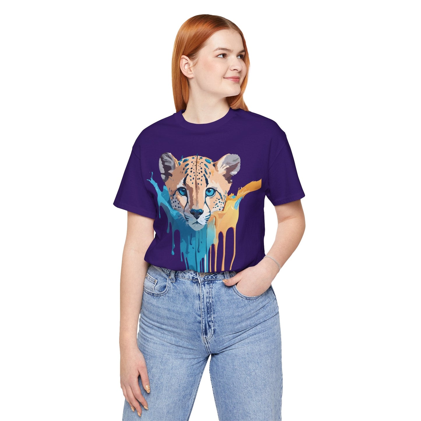 Cheetah Graphic Unisex 100 Cotton Artwork Tee 15