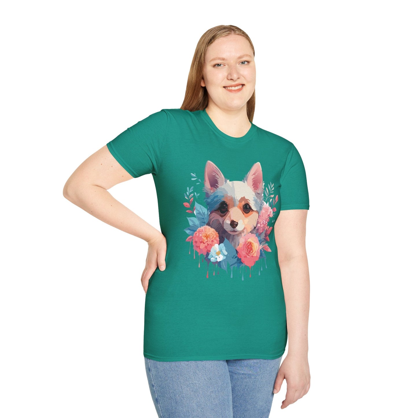 Dog Shirt Unisex Animal Print Tee With Cute Dog Designs And Comfort
