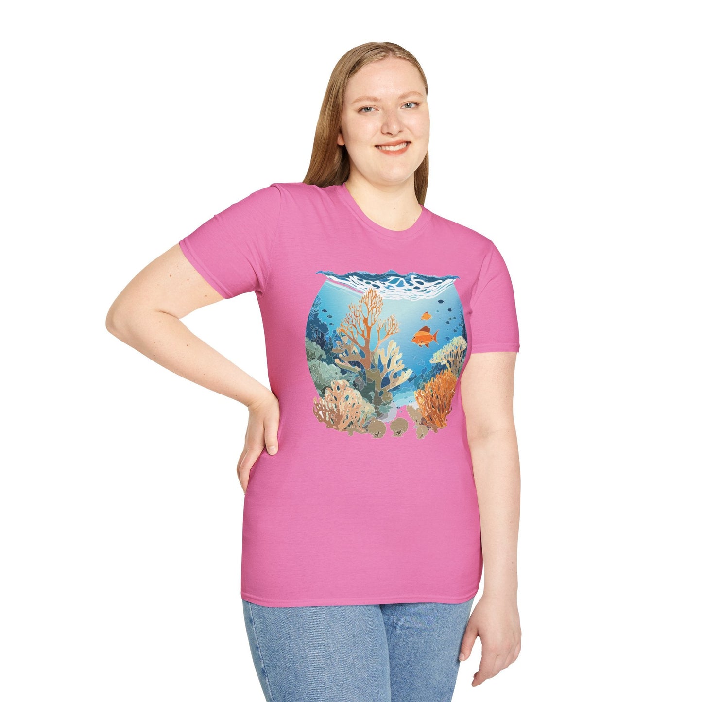 Ocean Tee Shirt Unisex Gildan Softstyle Cotton Tee Shirt 64000 Lightweight Breathable Comfort
