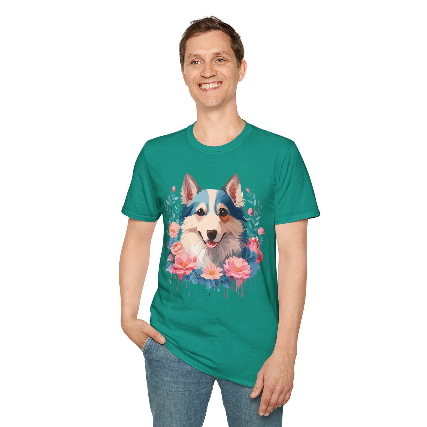 Dog Shirt Unisex Animal Tee Softstyle Cotton Lightweight Breathable