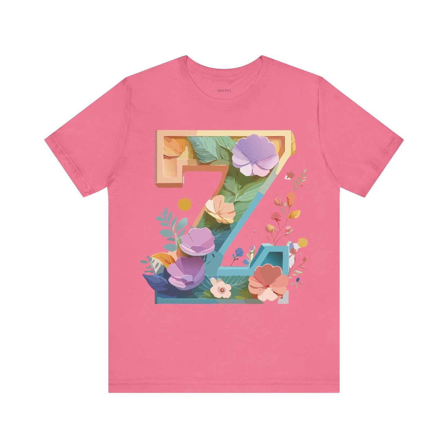 Unisex Letter Z Graphic Tee  Vintage Inspired Art Short Sleeve