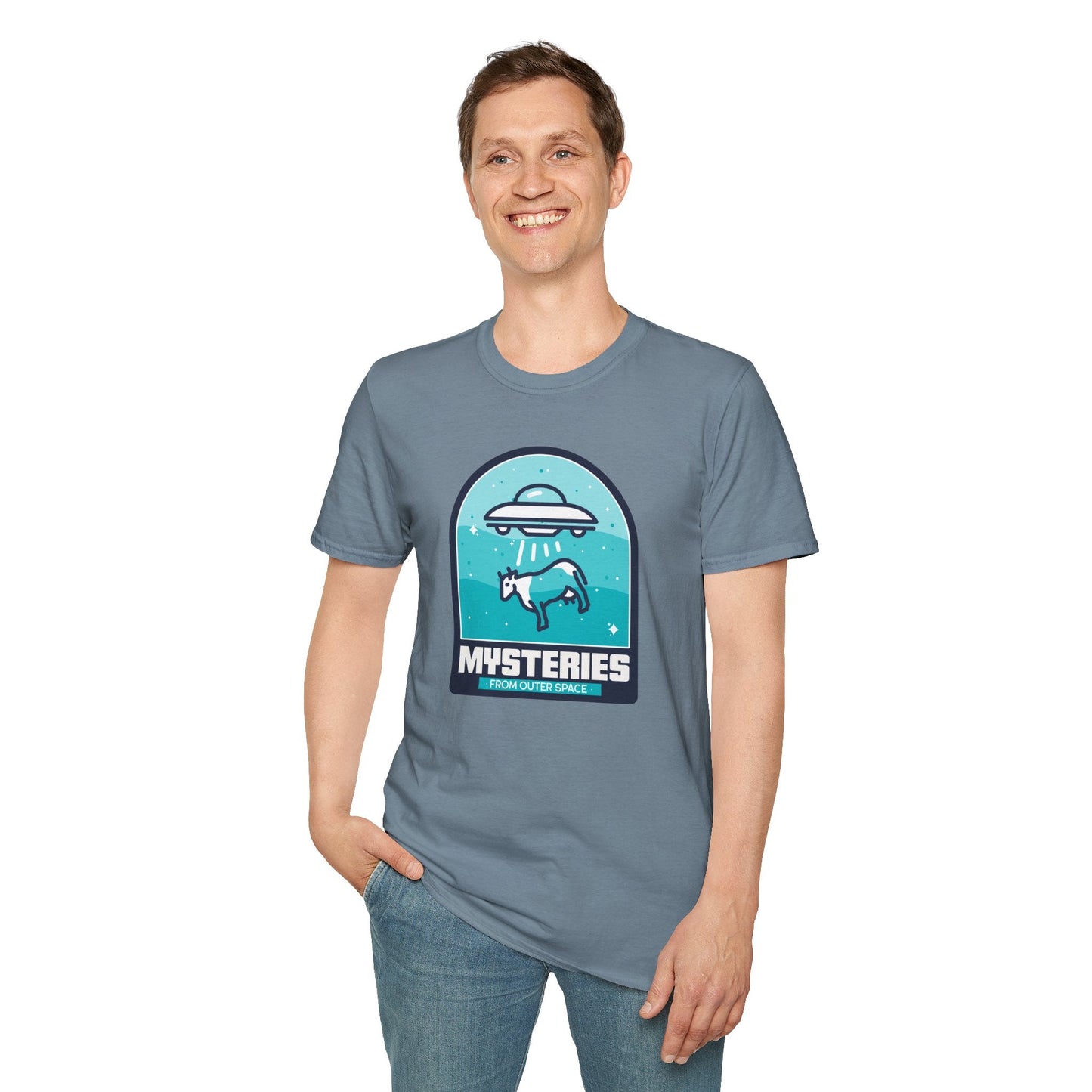 Mysteries UFO Abduction TShirt  Retro Alien Space Graphic Tee