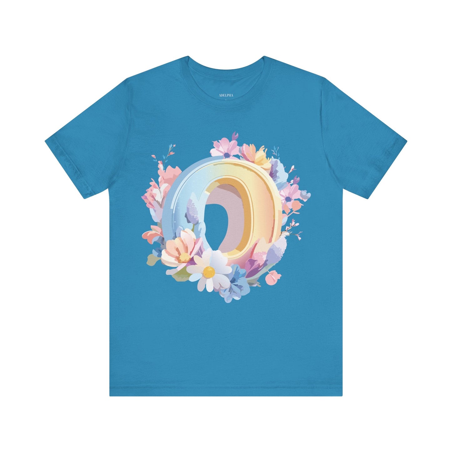 Letter O Unisex Graphic Tee  Art Design Vintage Inspired Short Sleeve Jersey