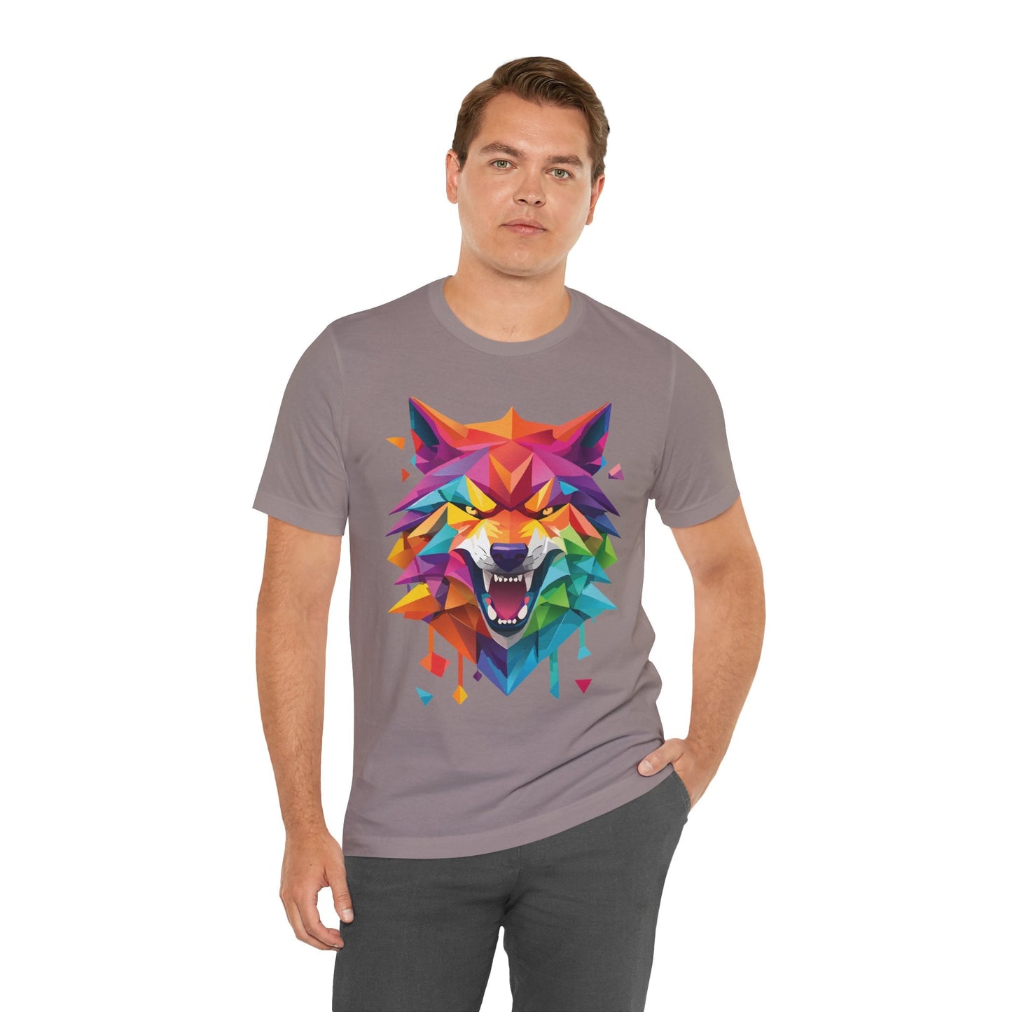 Unisex Animal Shirt With Art Design And Wild Animals Print Tee Short Sleeve Premium