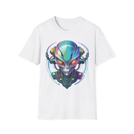 Alien Graphic Unisex Cotton Softstyle UFO Artwork Tee 3