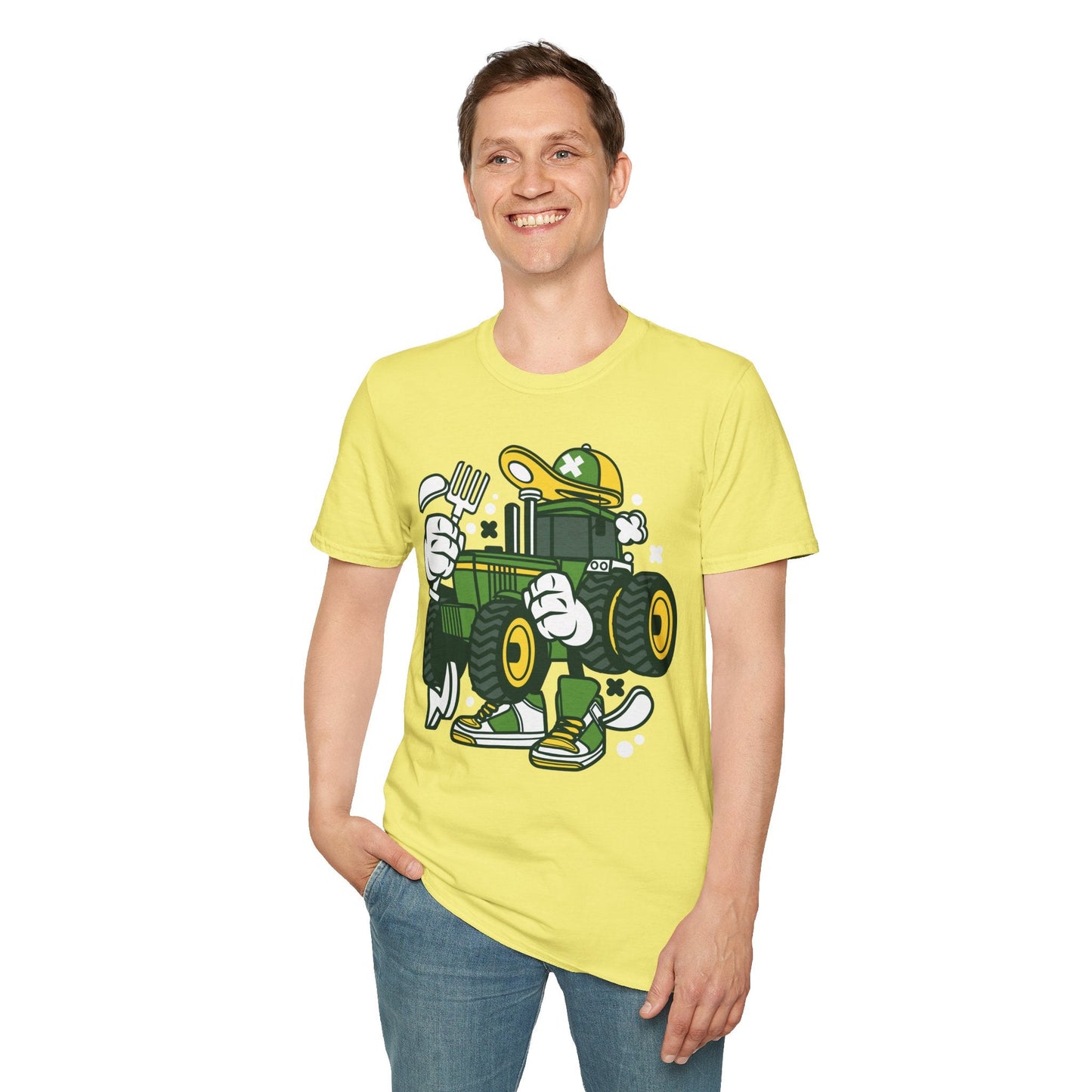 Cartoon T Shirt Animation Tee Funny Design Unisex Softstyle Cotton Shirt 64000 Comfort