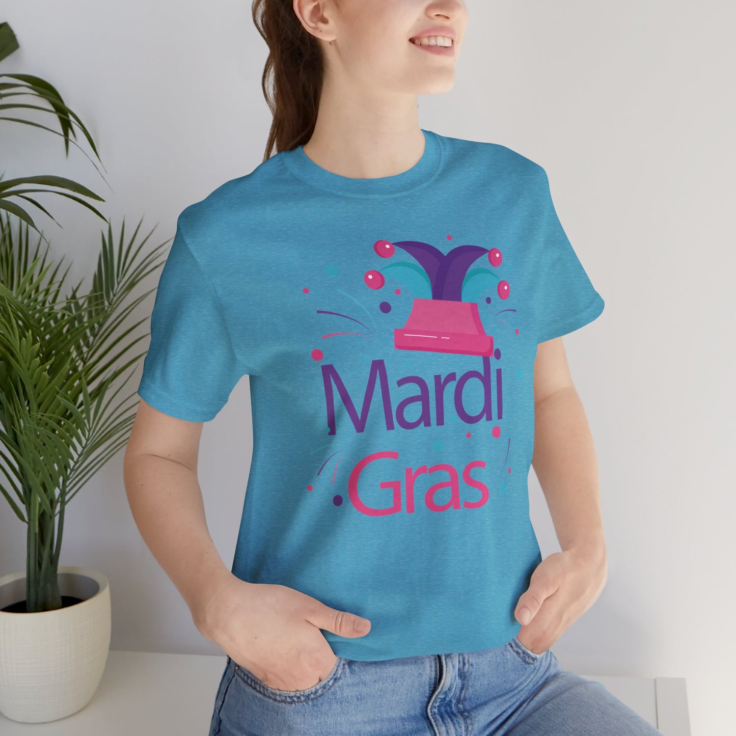 Tee-shirt en coton unisexe pour Mardi Gras