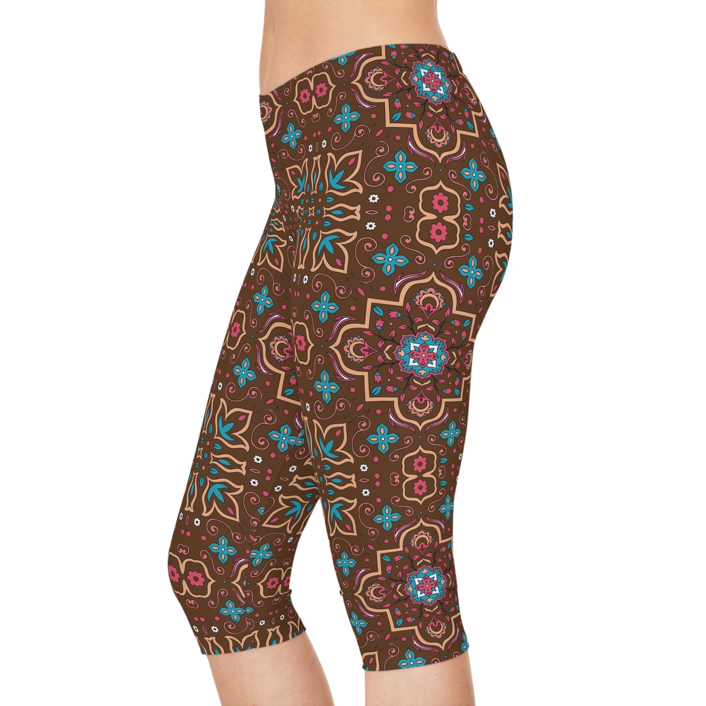 Capri leggings with traditional print