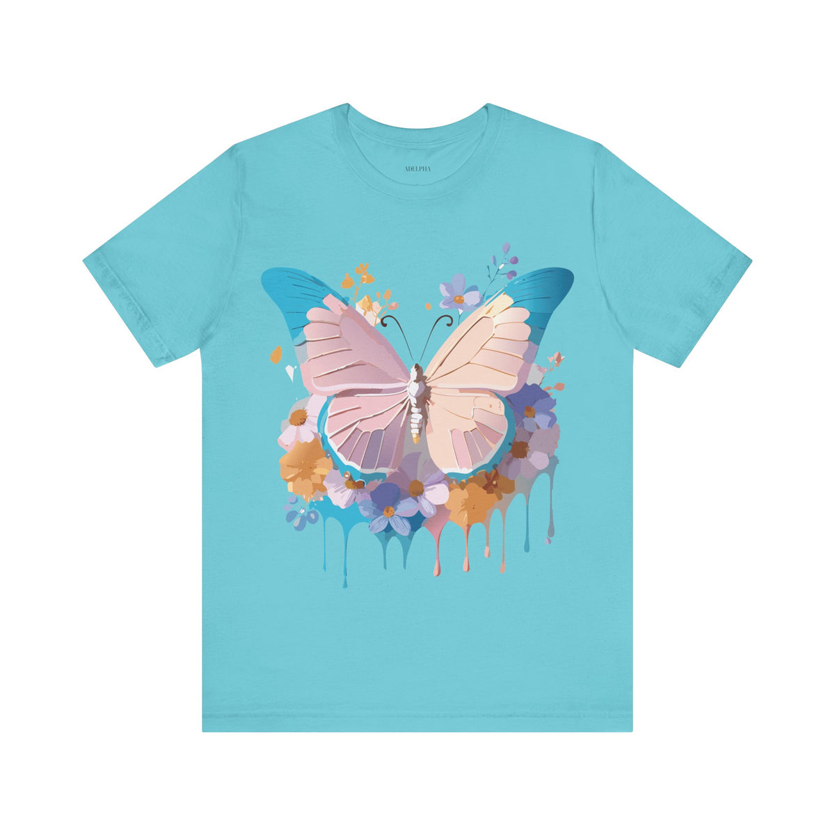 Butterfly Graphic Unisex Cotton Bella+Canvas Tee with Art Design n26