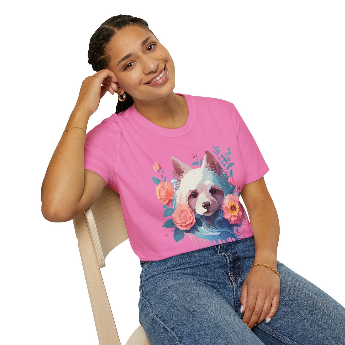 Dog Shirt Unisex Softstyle Cotton Tee Gildan 64000 With Animal Designs