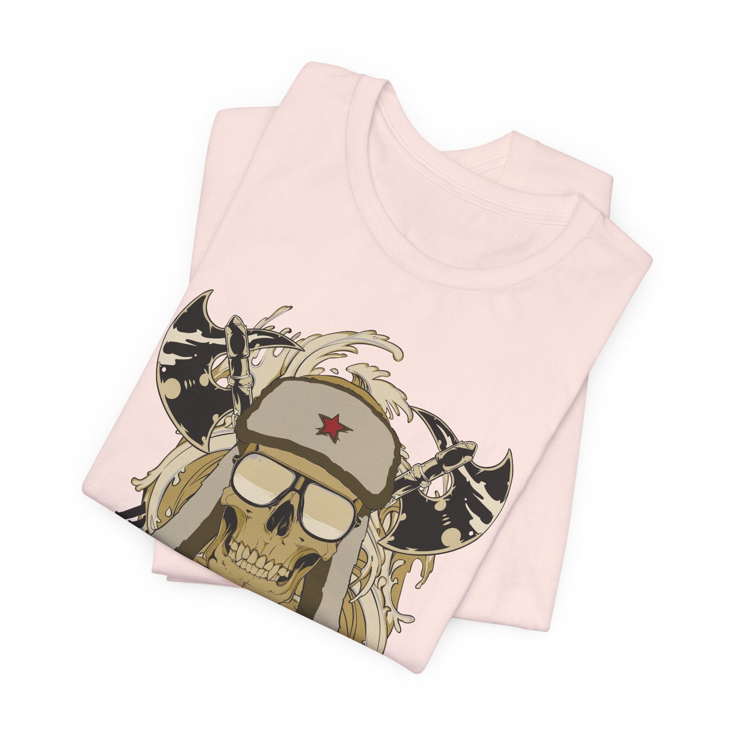 Viking Skull Graphic with Horned Helmet T-Shirt Captain Design Tee Art-41