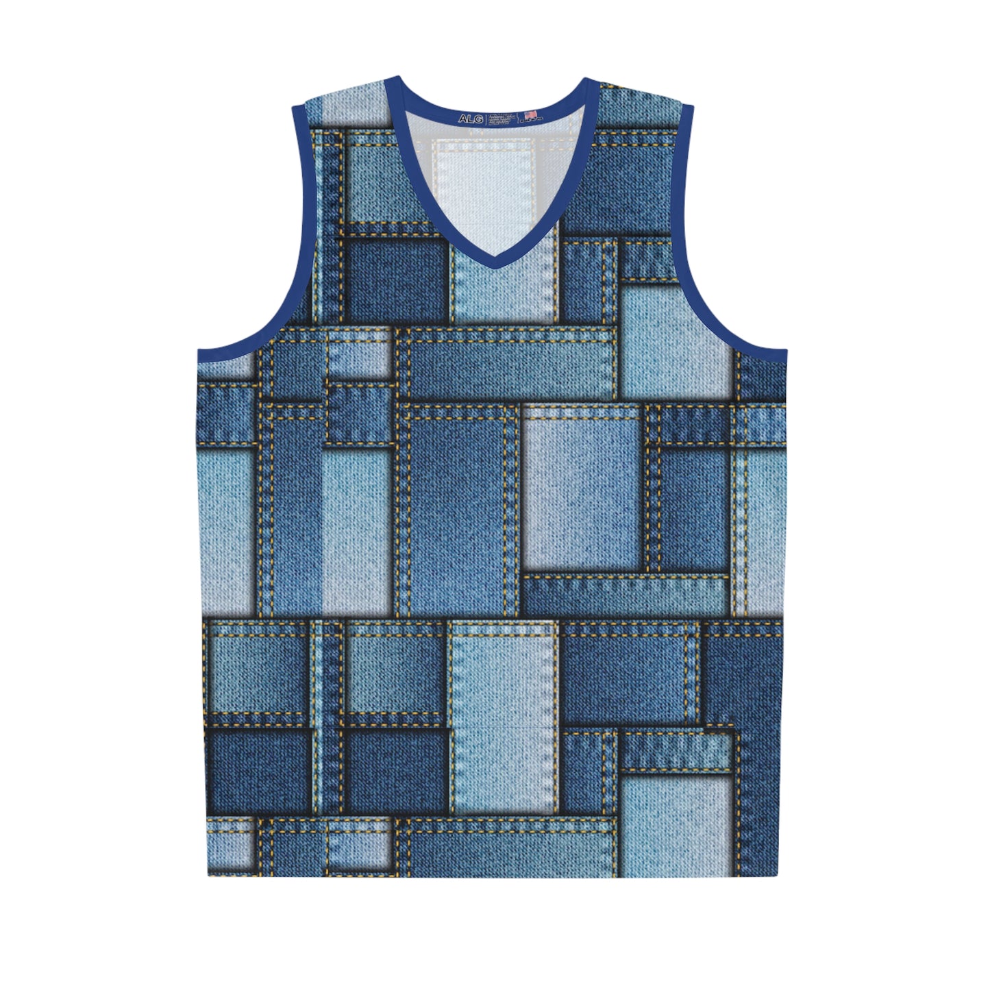 Denim Print Basketball shirt, Basketball shirt Denim Print 1