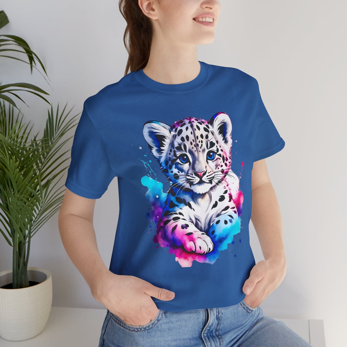 Baby Leopard Shirt, Cute Leopard Tee Shirt, Animal T-Shirt, Gepard Top, Animal Tees, Art Design T-Shirt, Graphic Tee