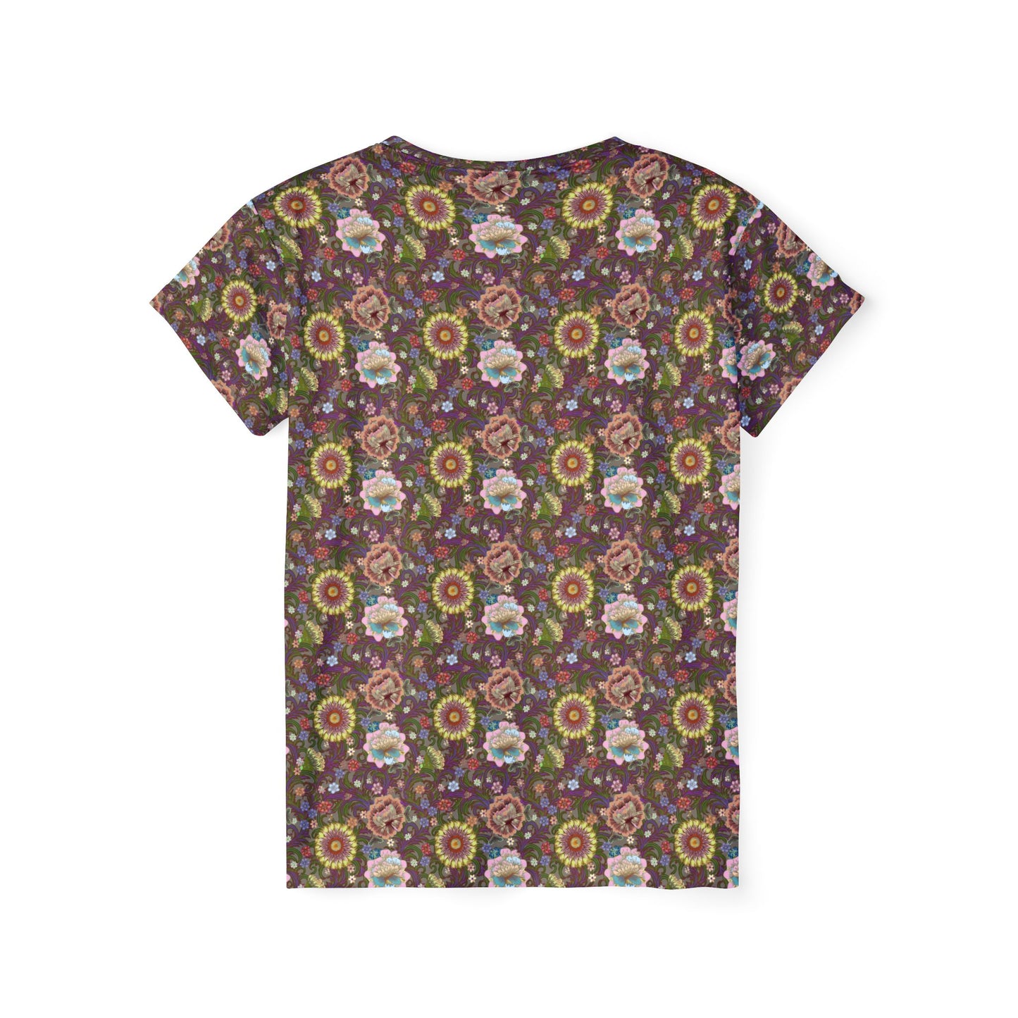 Women Poly T-Shirt with Floral Print