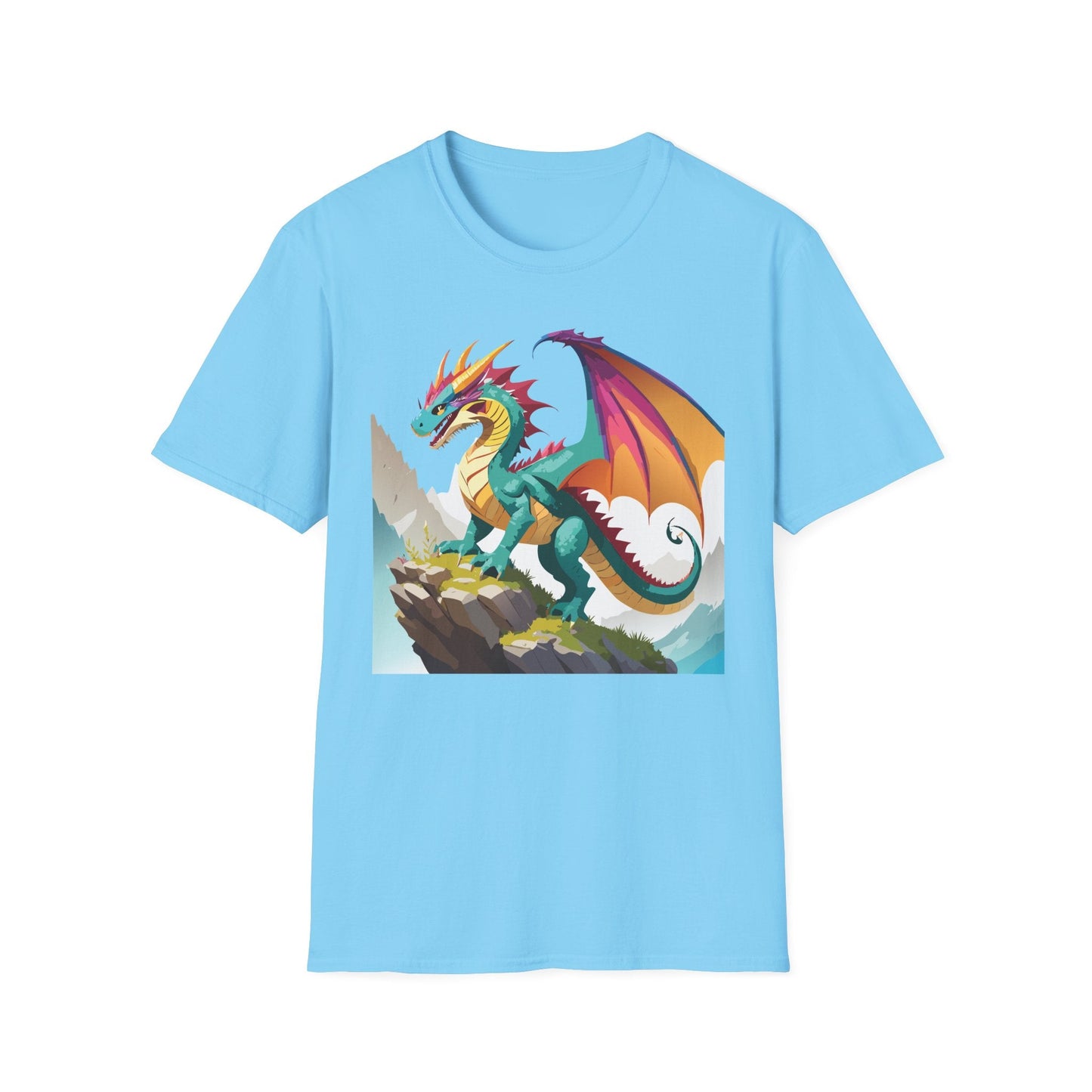 Dragon T Shirt Unisex Dragon Shirt With Animal Art Design Softstyle Cotton Tee Shirt