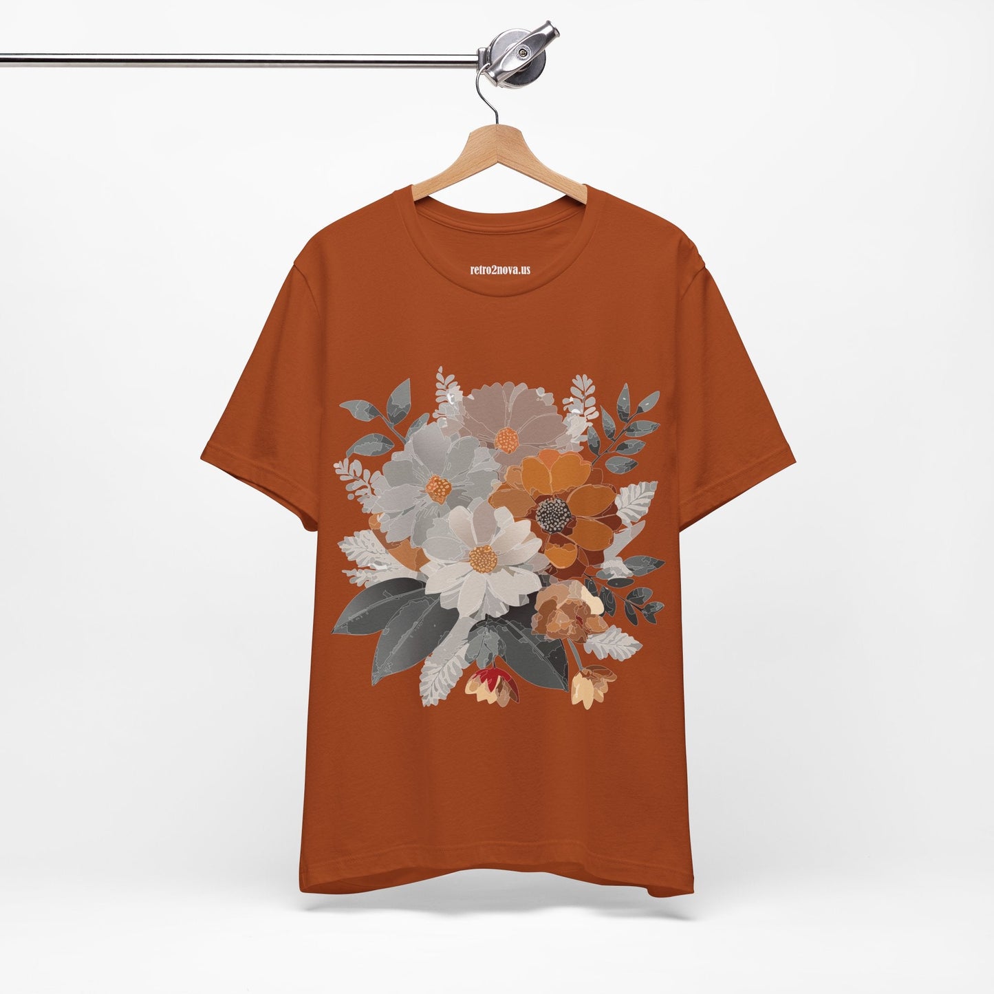 Flowers Shirt Floral Shirt Unisex Tee Lightweight Jersey Short Sleeve Floral Print Free Shipping