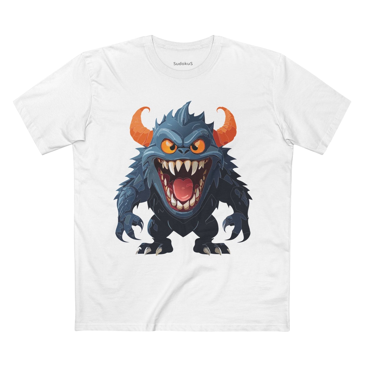 Cartoon Monsters Graphic Unisex 100 Cotton Staple Tee 30