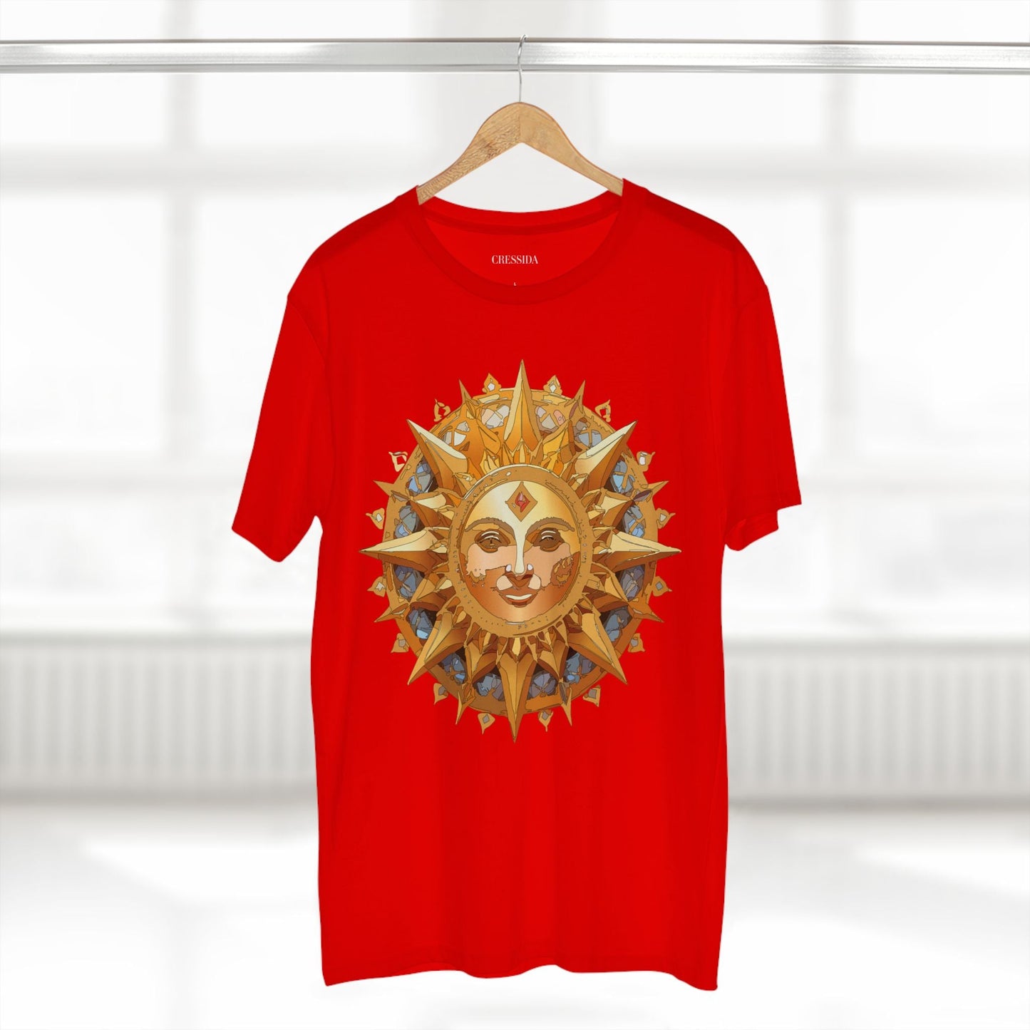 Gold Sun Graphic Unisex 100 Cotton T-Shirt with Golden Art Design 18