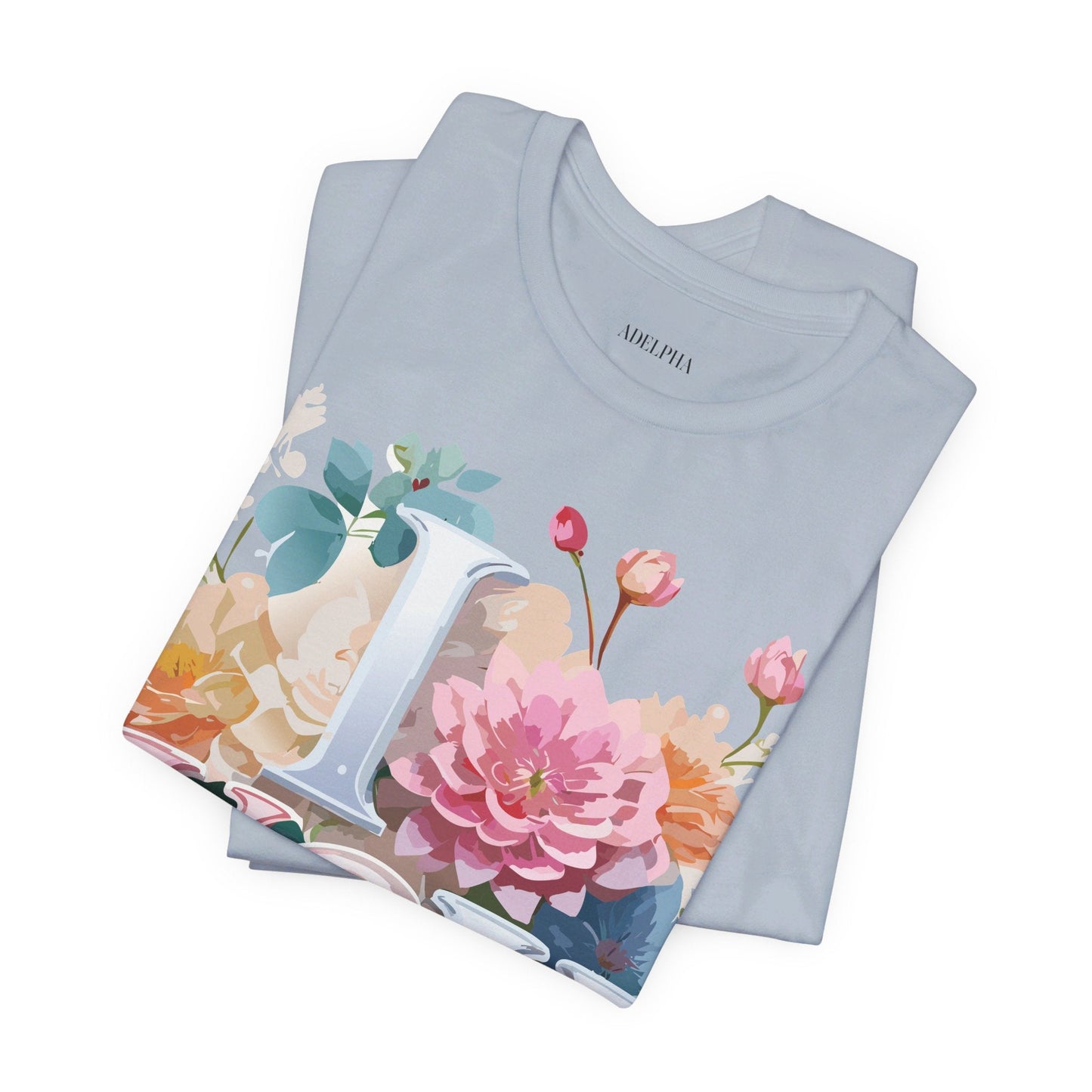 Valentine Day Graphic Unisex 100 Cotton Vintage Artwork with Love and Flower Design Tee 8