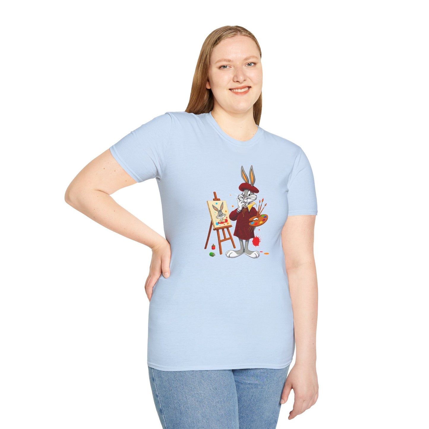 Bugs Bunny Shirt Unisex Cartoon T Shirt Softstyle 64000 Graphic Tee By Gildan Brand