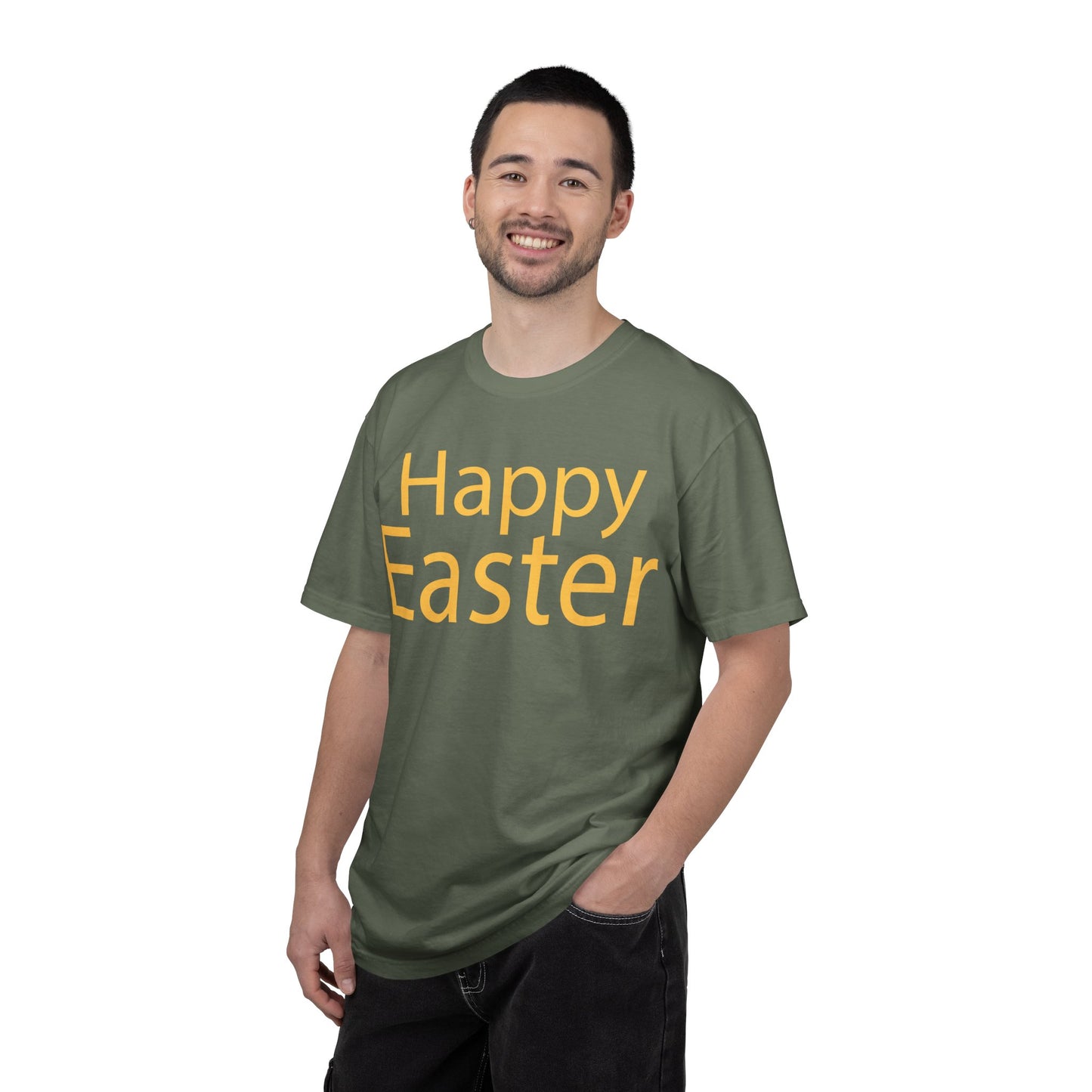 Happy Easter T-Shirt, Tee Shirt with Easter Signature, T Shirt with Easter Prints, Tee Shirt with Easter Design