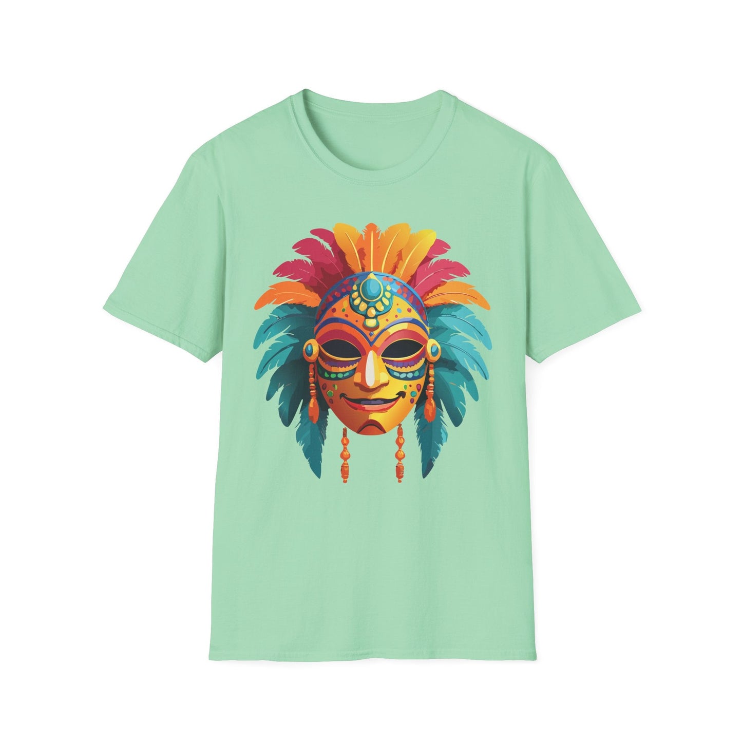 Mask Tee Shirt Unisex Softstyle Gildan 64000 100 Percent Ring Spun Cotton Masquerade Tee