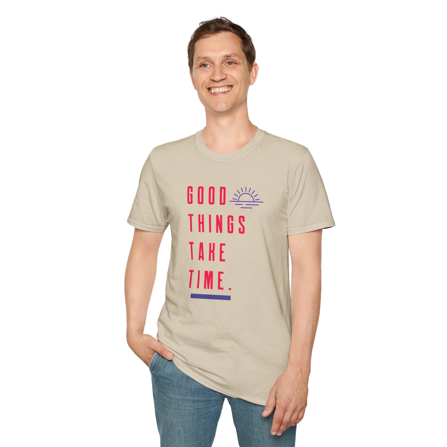 Positive Slogan T Shirt Unisex Gildan Softstyle 64000 Ring Spun Cotton Tee With Positive Words