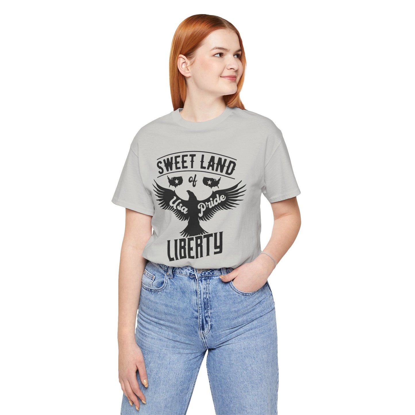 Liberty Eagle Graphic Unisex Cotton T-Shirt a4