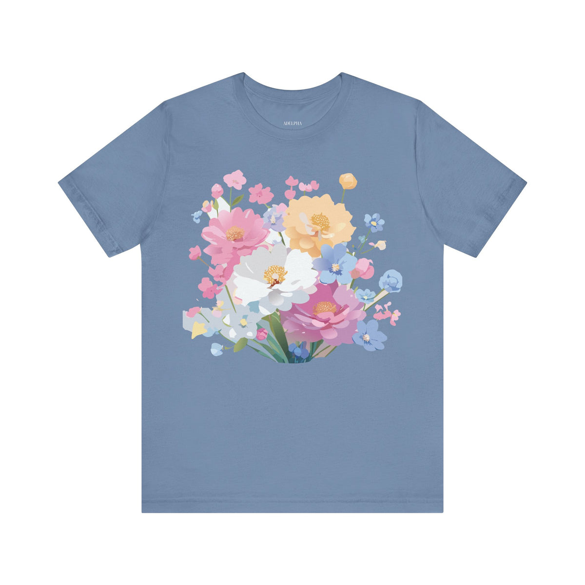 Floral Graphic Tee Shirt - Bella+Canvas Unisex 100 Cotton 17