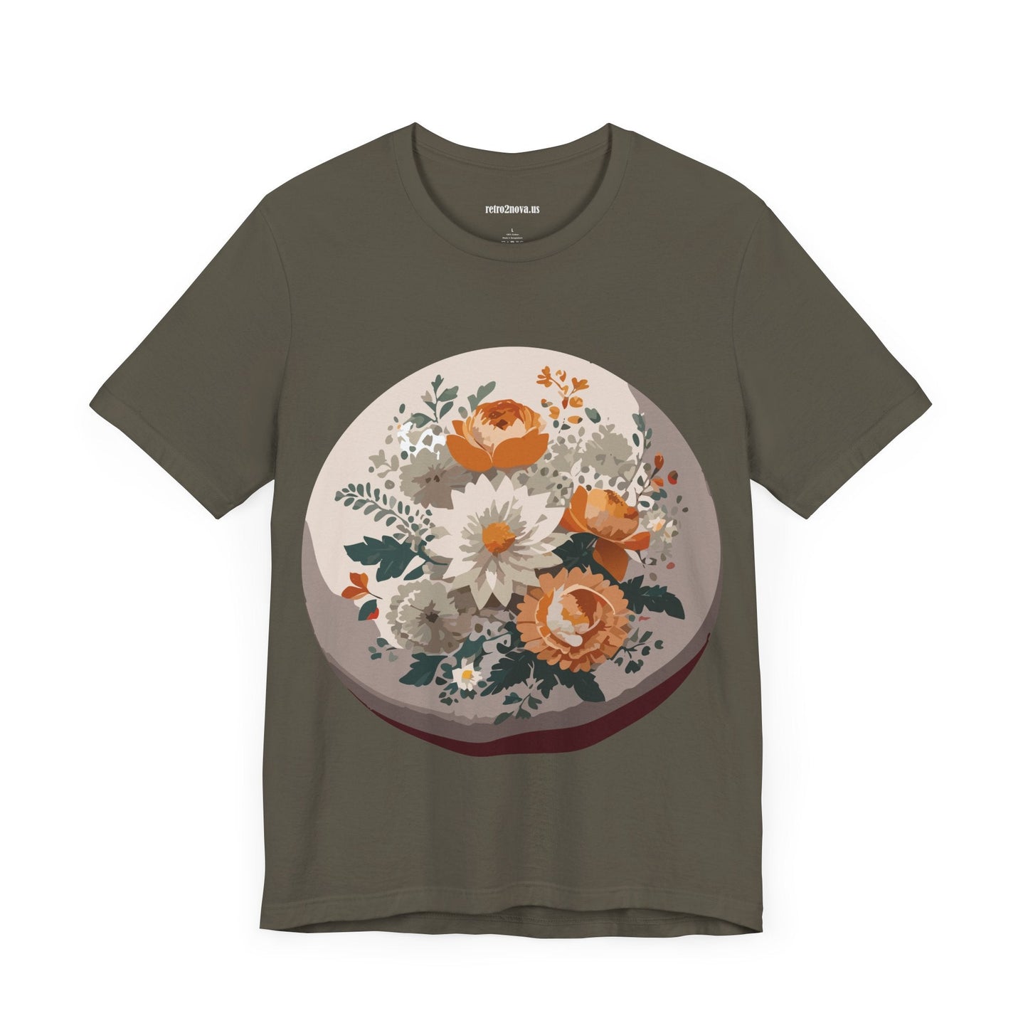 Floral Shirt Unisex Floral Print Jersey Tee Lightweight Breathable From Flowers Collection