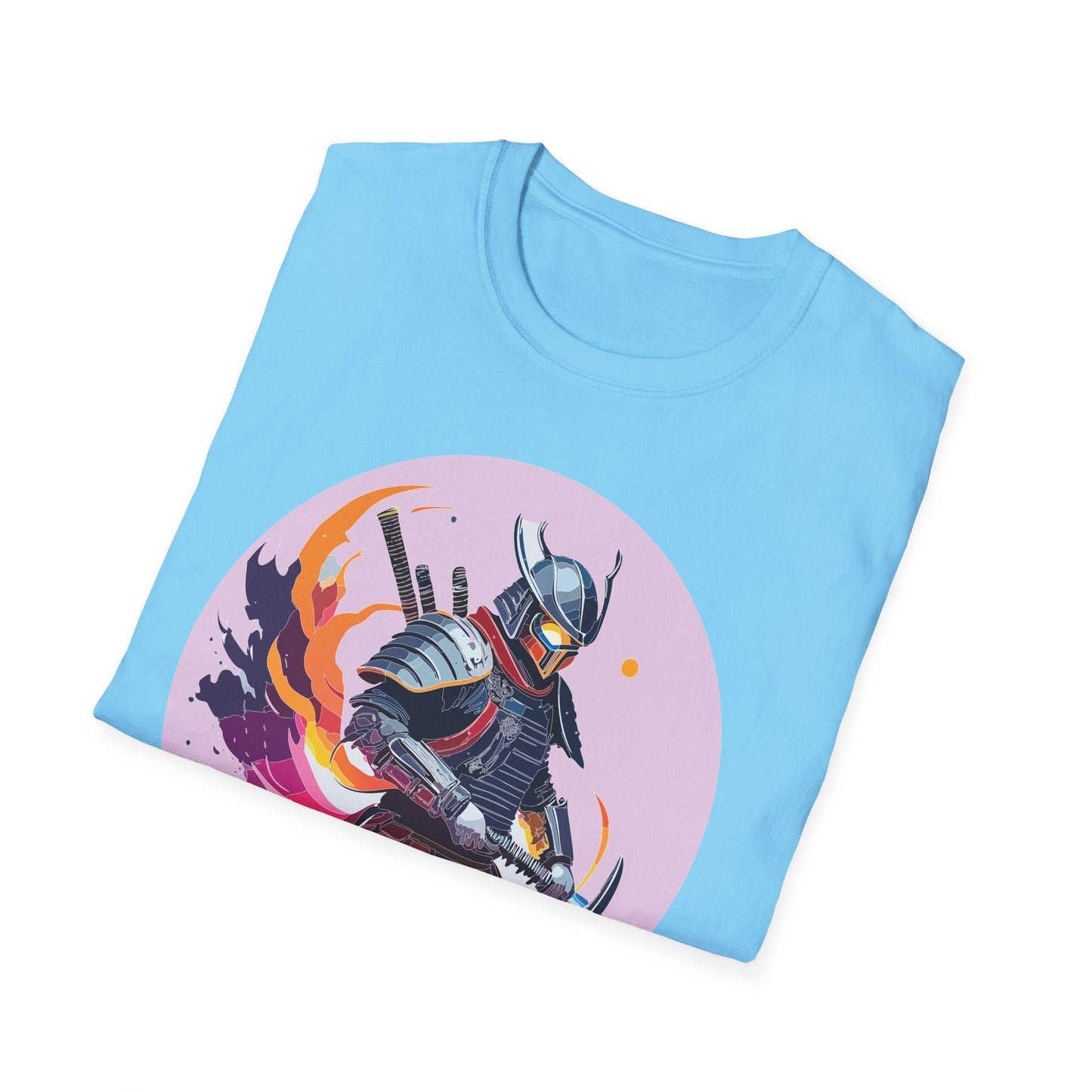 Samurai Shirt Unisex Short Sleeve Tee With Samurai Print Softstyle Gildan 64000 Ring Spun Cotton