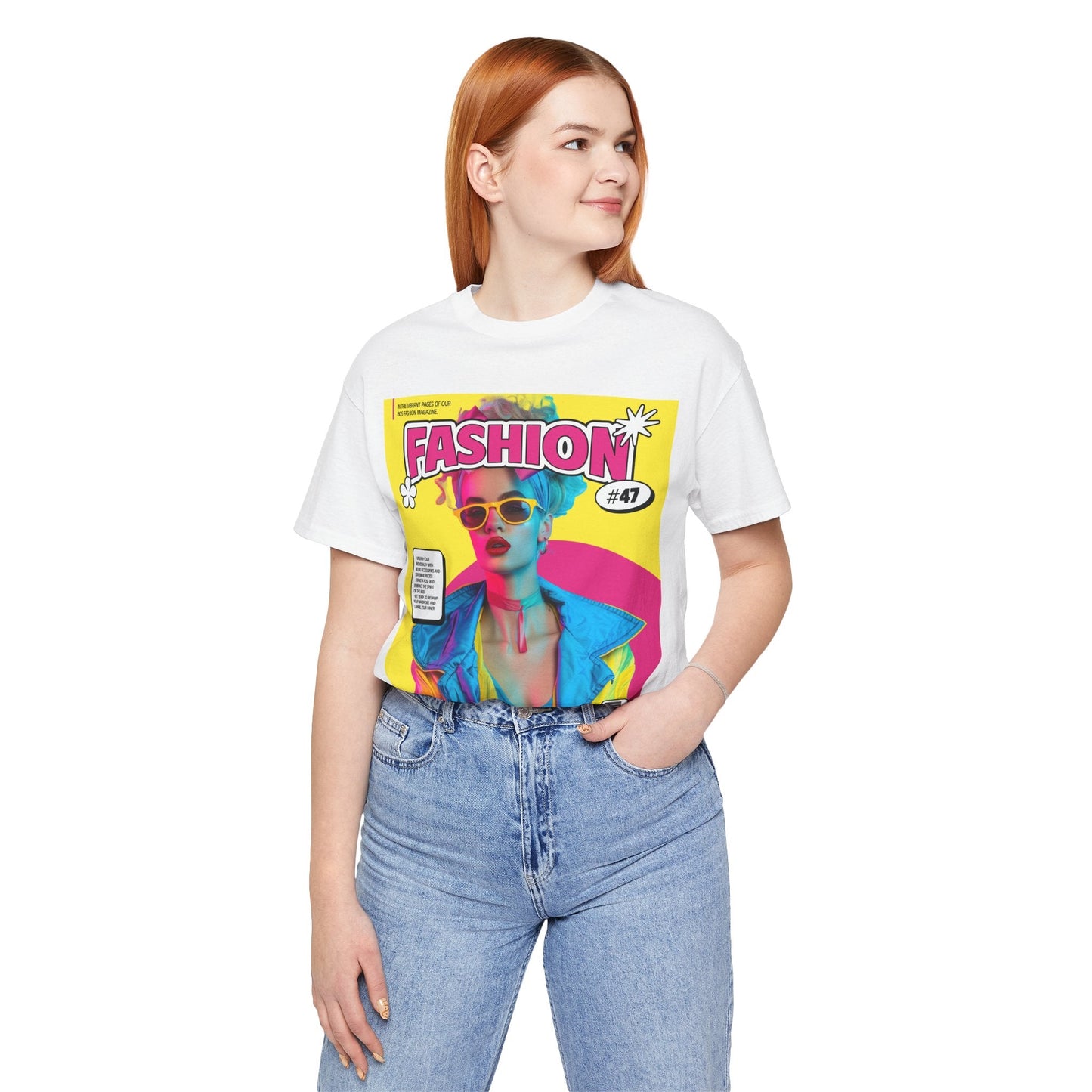 Magazine Cover Shirt Unisex Jersey Short Sleeve Tee Lightweight Breathable Fabric