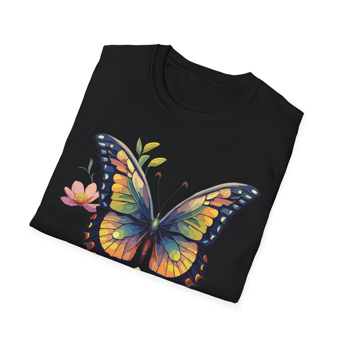 Butterfly Shirt Unisex Monarch Butterfly T Shirt Softstyle Cotton Tee One Hundred Percent Ring Spun